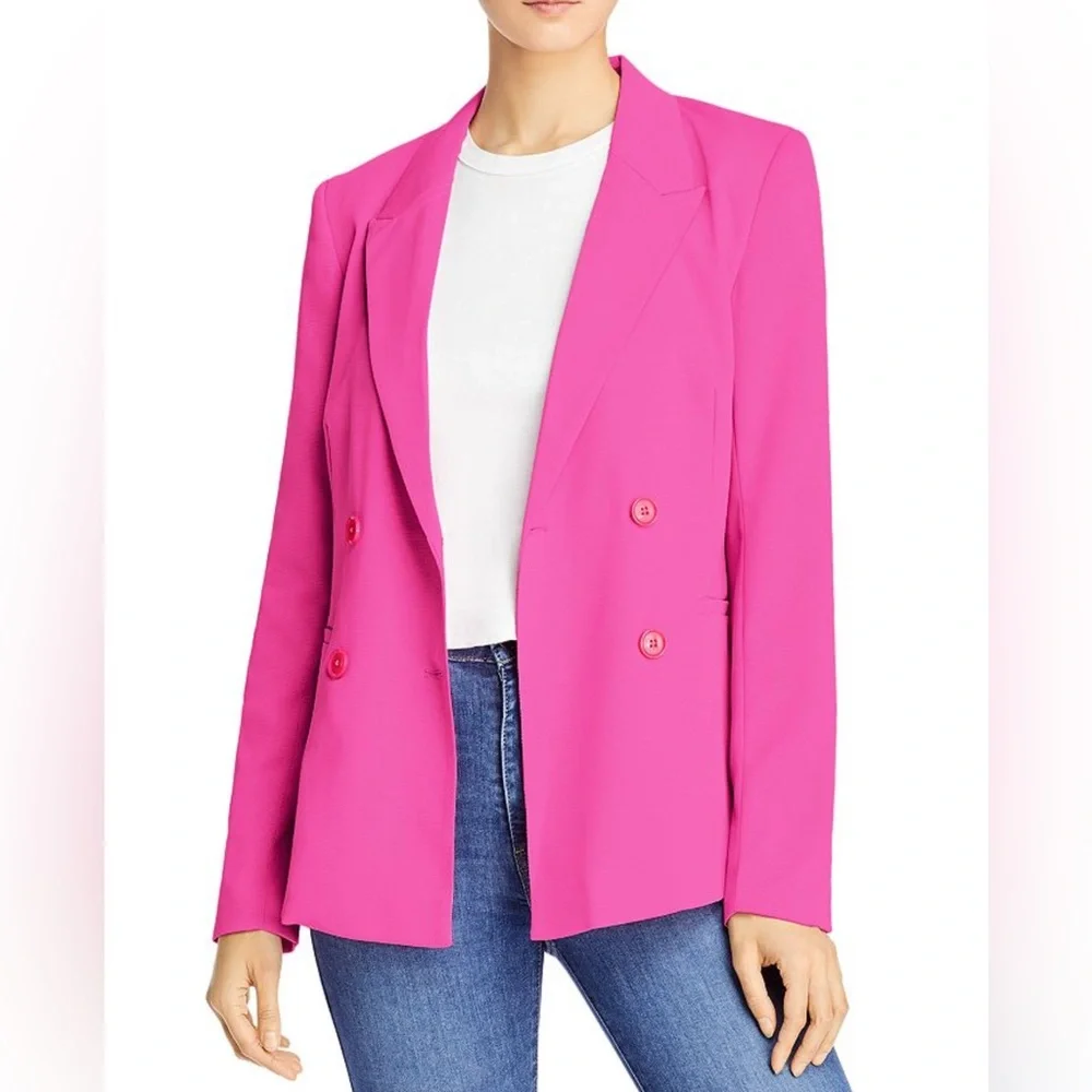 Bardot Parisienne Double Breasted Blazer in Pink Pop Size XL New